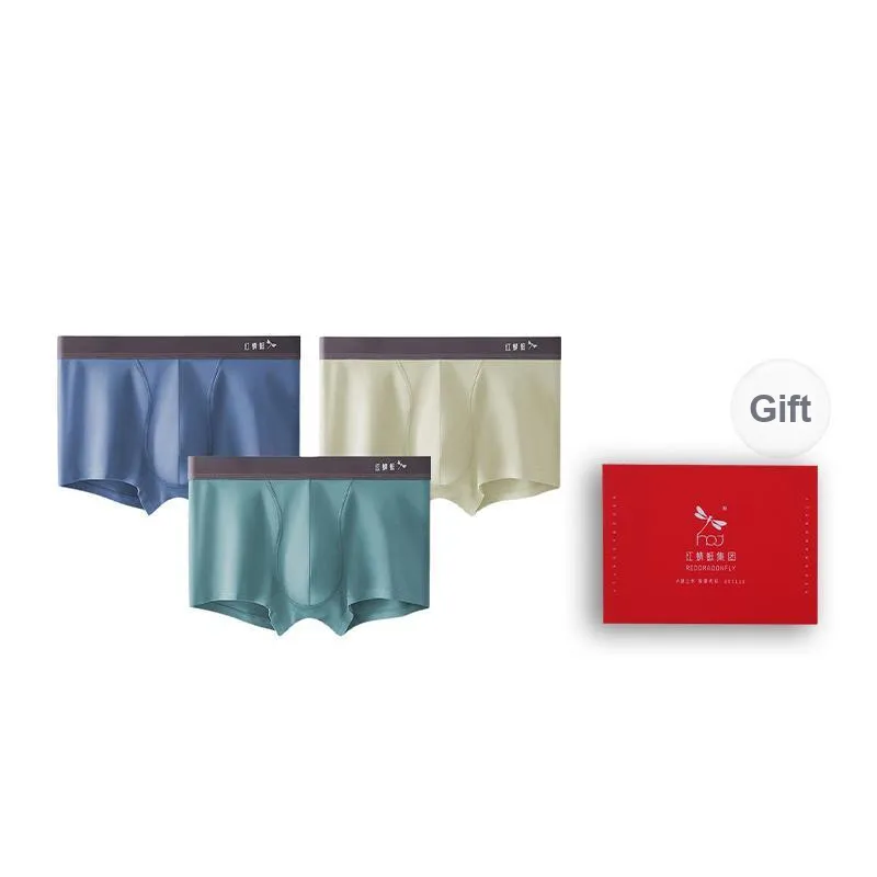RED DRAGONFLY Cotton Panties Men's 3 Pack Gift Box Set-6