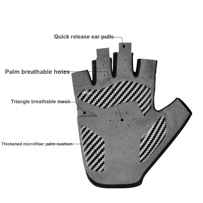 BOODUN Riding Equipment Cycling Glove Sports Unisex Stretch Mesh M/L/XL Multicolor-2