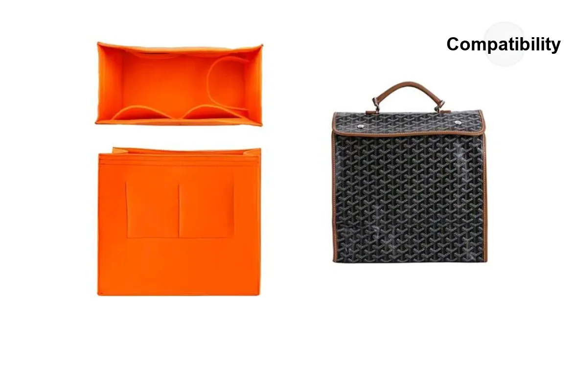 Lan Bao Fan Wool Felt Liner Accessories Tidy Storage & Classification Unisex Orange
