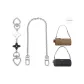 [Silver]Black White Four-Leaf Clover Extender Chain+Decorative Chain
