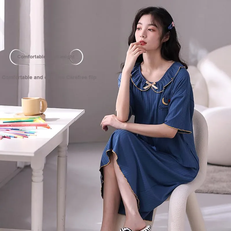 MADALLO Nightgown Women's Dark Blue-5