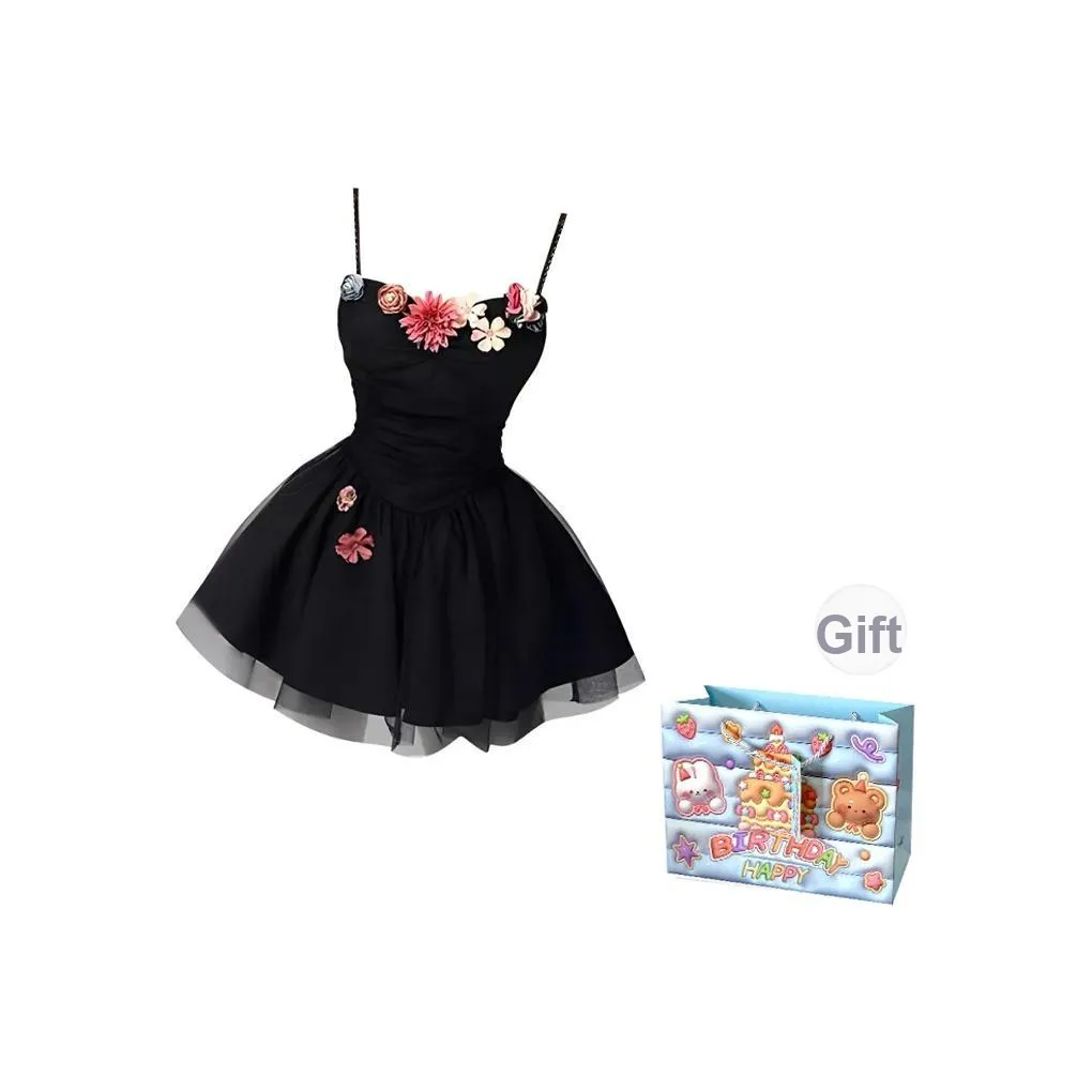 QUIET ANGEL Slip Dresses Women's Black Dress