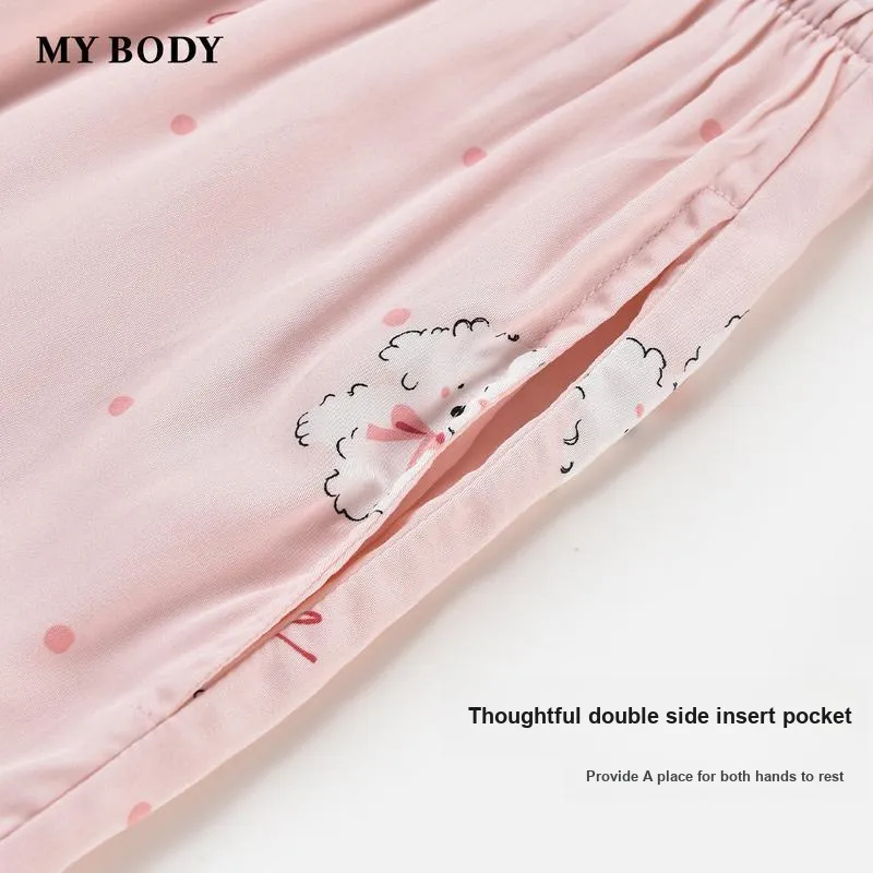 MY BODY Pajama Set Women's Pink-3