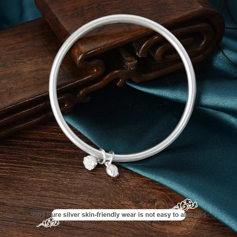 U state 999 Fine Silver Sterling Silver Bracelets Women's-4