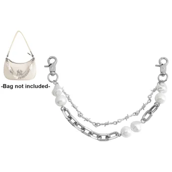 Jingxi Metal Detail Single Chain Purchase Bag Accessories Women's Silver