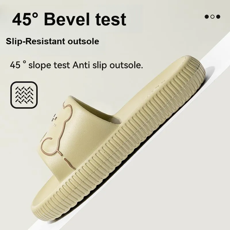 LUNNIFEIYA Cute Bear Slippers Summer Outerwear Platform Squashy And Bouncy Feeling EVA Slip Resistant Seaside Sandals-2