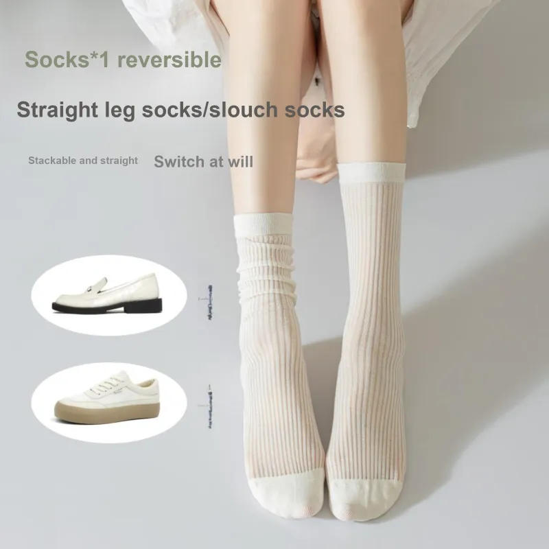 XXLLG Mid Calf Socks Women's 4 Pack-5