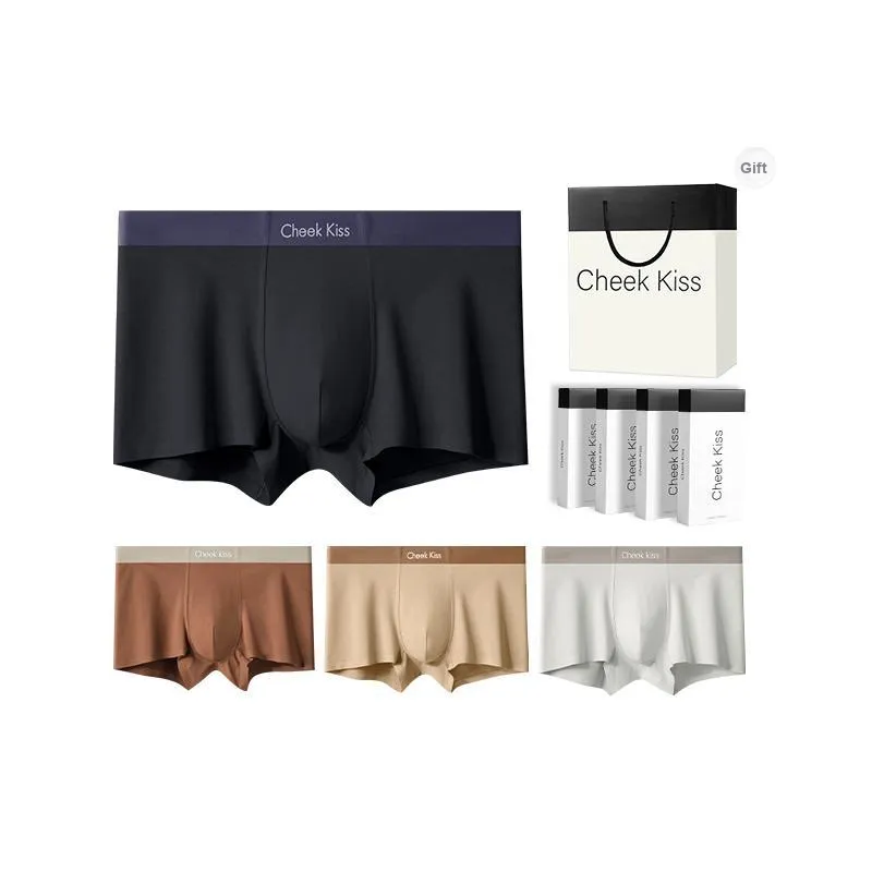 Cheekkiss Underwear Gift Box Men's Comfortable Seamless Boxer Briefs Premium Packaging-8