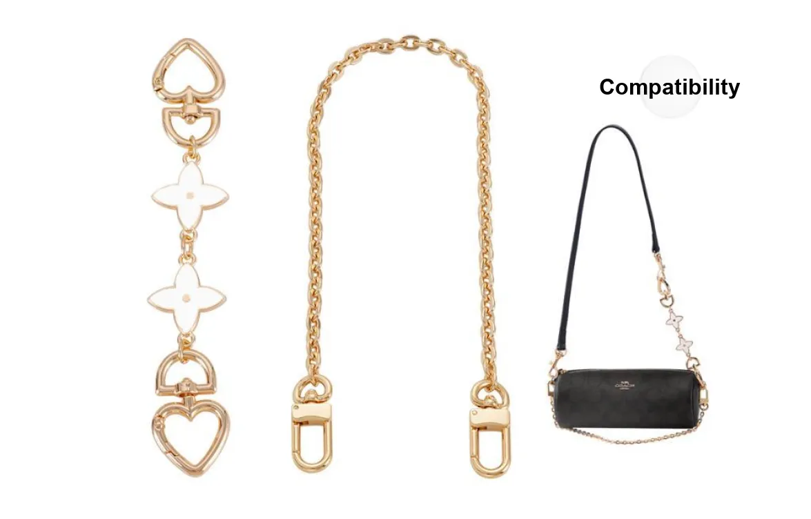 Kim Yeon sha Iron Crossbody Bag Shoulder Strap Women's Gold Tone/Silver/Black/Brown