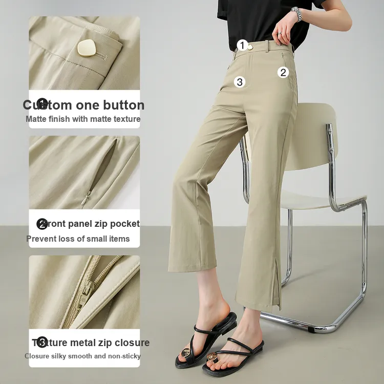 SENTUBILA Casual Pants Women's Khaki-5