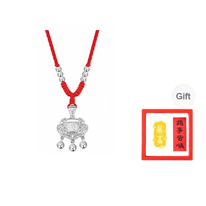 Chongqing Gold Store 999 Fine Silver Necklaces Women's-4