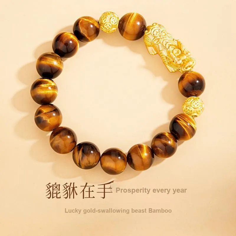 ZSY Tiger's Eye Stone Jade Bracelets Men's-2