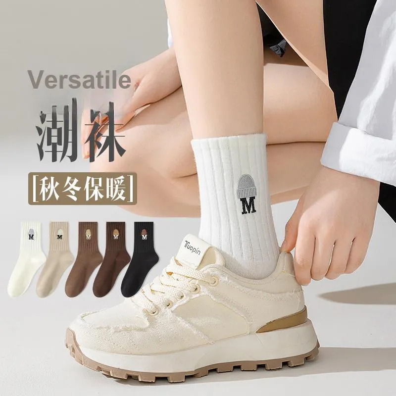 Lan Miao Mid Calf Socks Women's 5 Pack-9