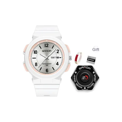 Sanda Кварцевый механизм Часы Унисекс Белый циферблат