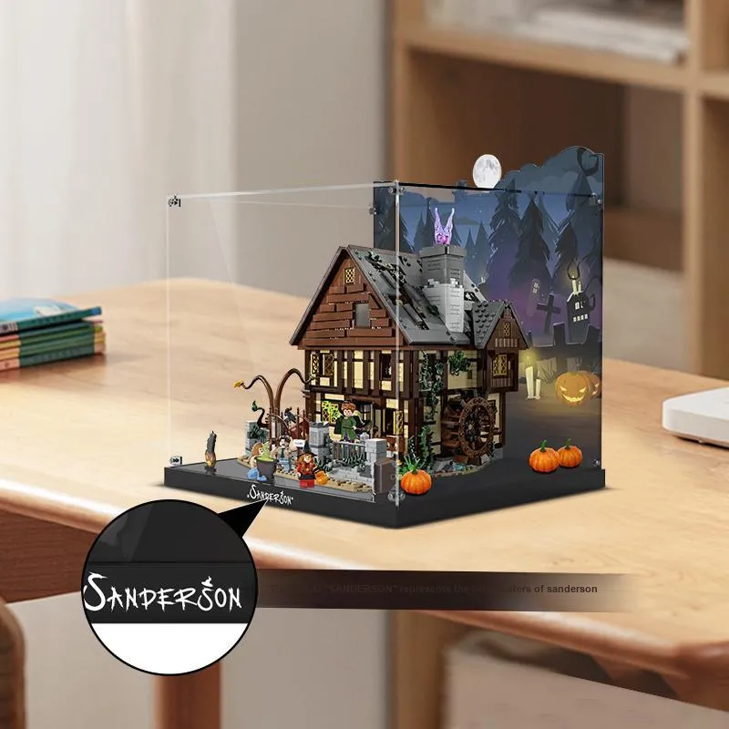 LIGHT YOUR BRICKS The Magic House Of The Sanderson Sisters From Disney Acrylic Display Case Model Accessories-2