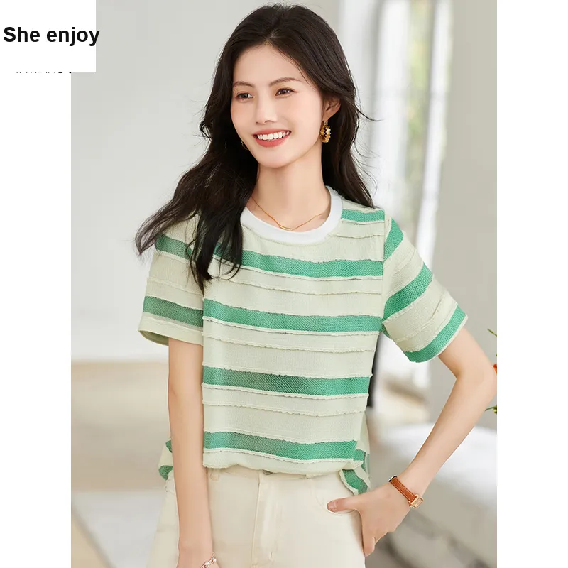 She enjoys T Shirts Women's Green-3