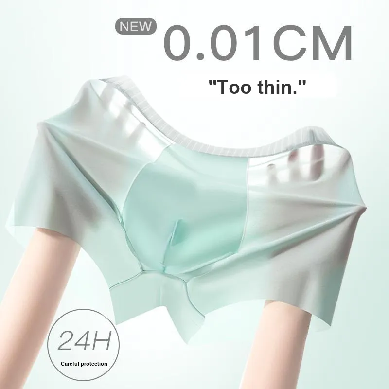 Lee Cool Ice Silk Underpants Men's Cool Seamless Breathable Quick Dry Boxer Shorts 5 Pack Independent Gift Box Set-4