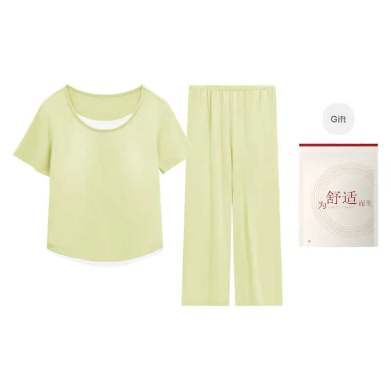 Red Beans At Home Pajama Set Women's-5