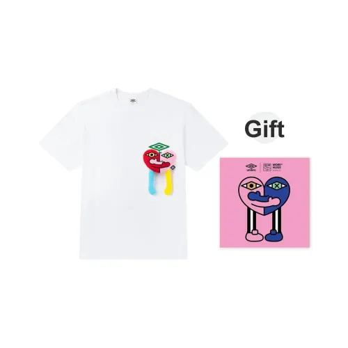 Umbro MORE HUGS Co Брендированная Рубашка Унисекс Снежно-Белая