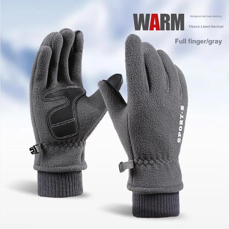 TANLU Riding Equipment Cycling Glove Outdoor Unisex Polar Fleece One Size-3