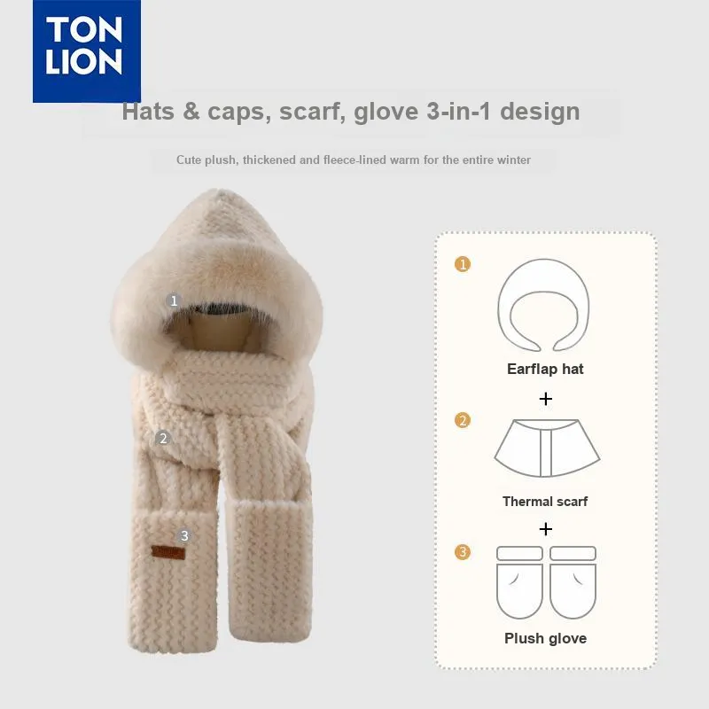 Tonlion Polyester Hoods & Plush Hats Unisex-2