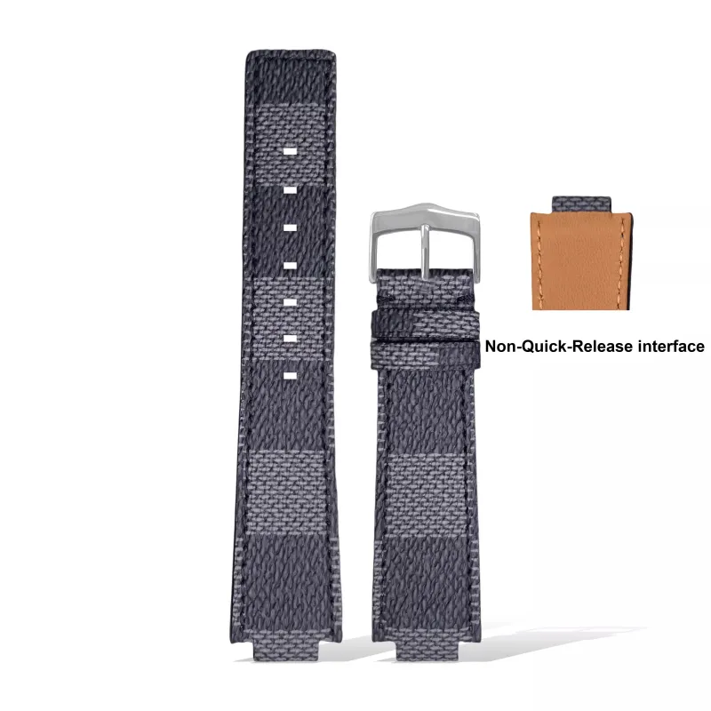 Yuloran LV Compatibility Watch Band Genuine Leather Material-5