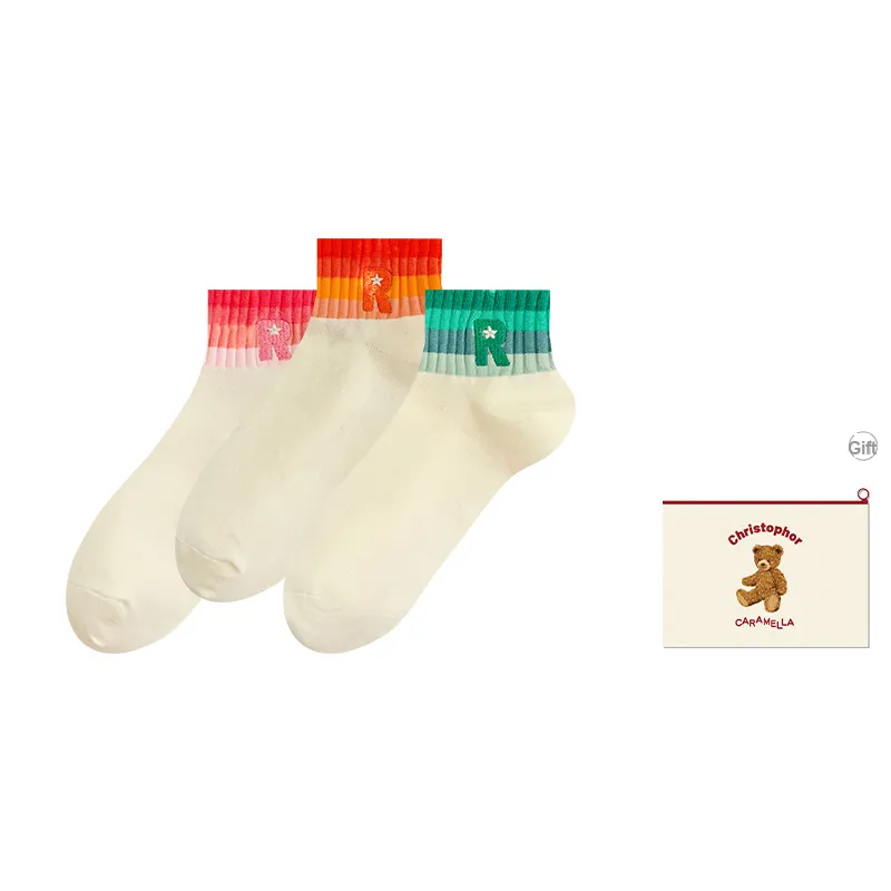 Caramella Ankle Socks Women's Shopping Bag Combo Set-8