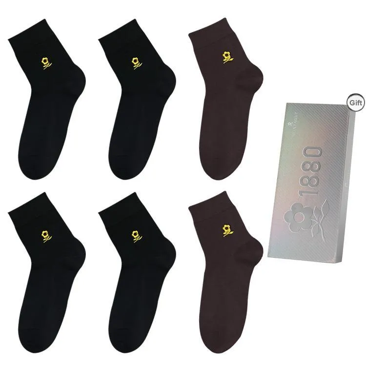 Montagut Knee High Socks Men's Gift Box Of 6 Doubles-4