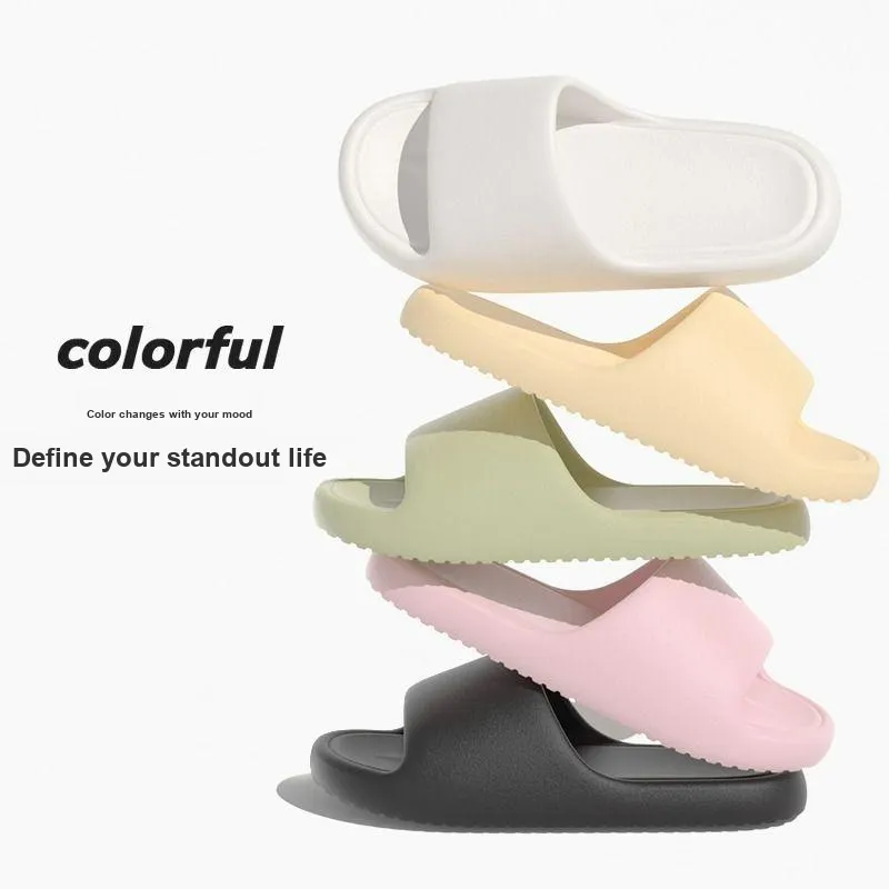 Ke Jiayi Squashy And Bouncy Feeling Platform Slippers Summer Bathroom Eva Home Bathing Plus Size, Slippers-2