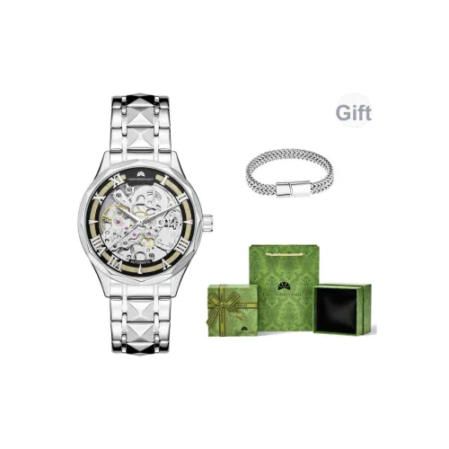 Corriberty Механический механизм Сплав Ремешок Часы Мужские Черный циферблат