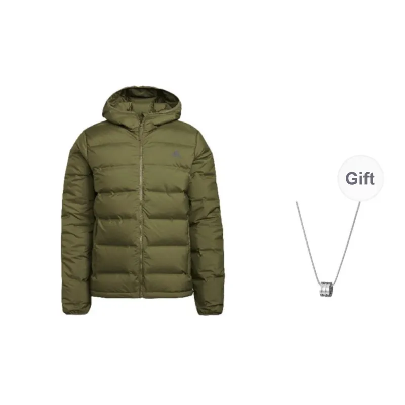 Adidas Down Jacket Unisex Green Comes With Necklace-0