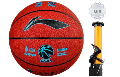 LiNing CBA Collection PU Basketball Red Brown Size 7 Match Men's