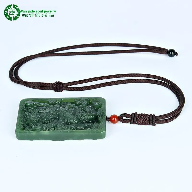 WANYUHUN Hetian Jade Pendants Jasper Unisex-4