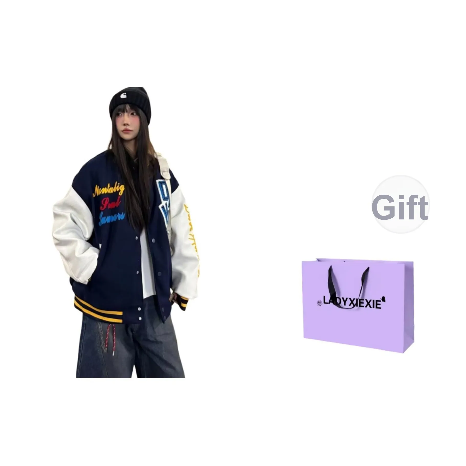 LADYXIEXIE Бейсбольная куртка Женская