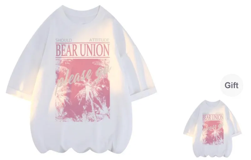 BEAR UNION Drop Shoulder Sleeve T Shirt Unisex-17