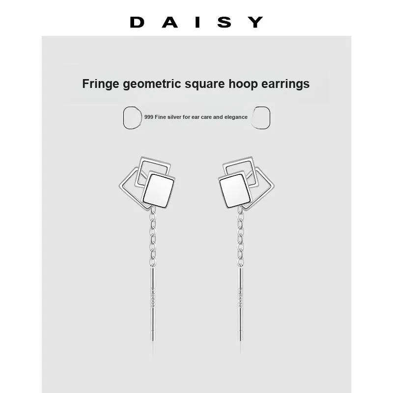 Daisy Dream S999 Fine Silver Earrings Women's-4