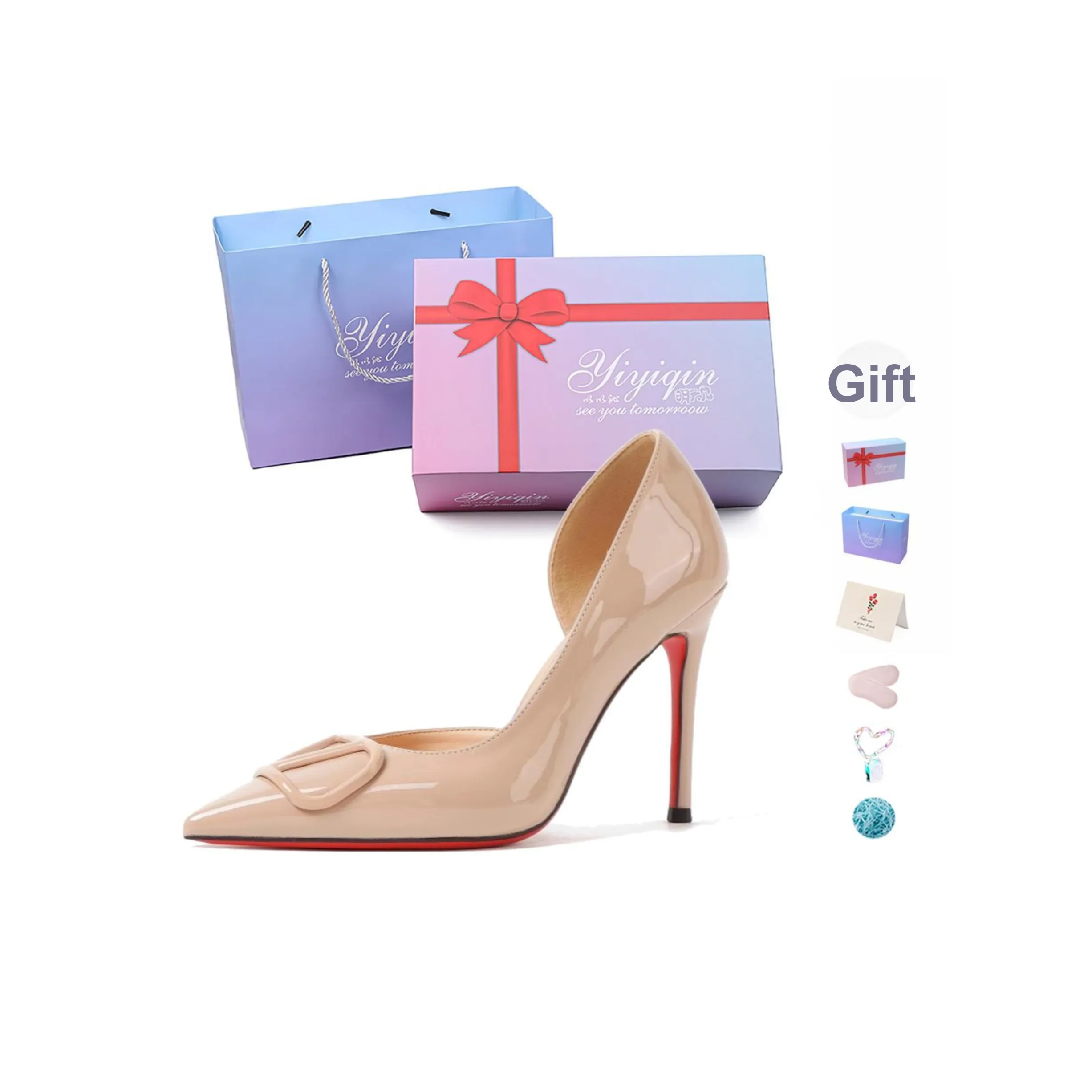 Take the Qin Низкий каблук Высокий каблук Женские Подарочный набор в коробке