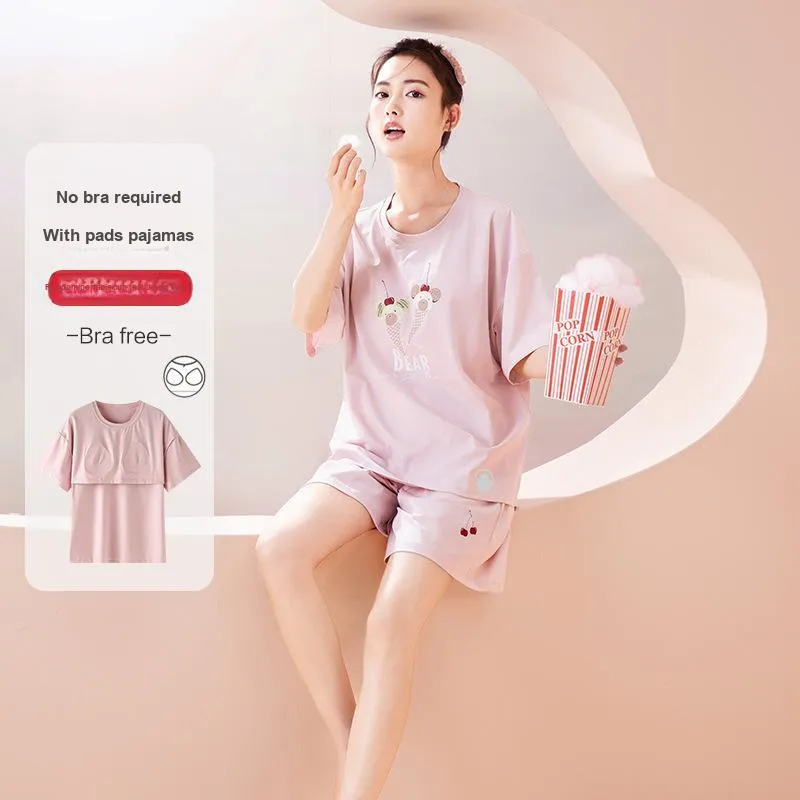 LUYOUYE Pajama Set Women's Pink-1