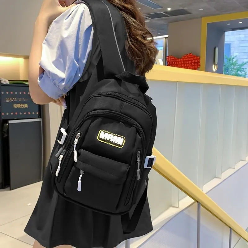 BRABOSTON Nylon Backpack Unisex Black/Green/Ecru/Purple/Blue/Yellow-1