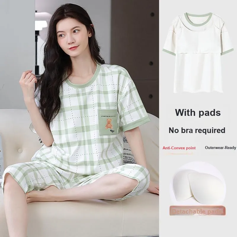 FENTENGCARE Pajama Set Women's Green-5