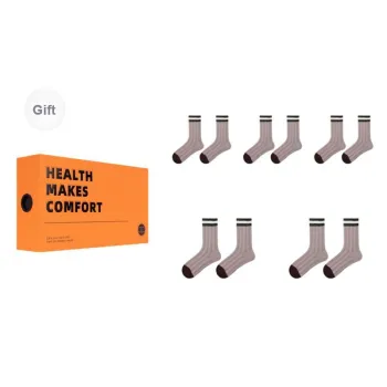 Vine Color Mid Calf Socks Women's 5 Pack Rum Tea