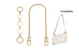 (Gold-Tone) White Moon Extender Chain+Decorative Chain 40cm