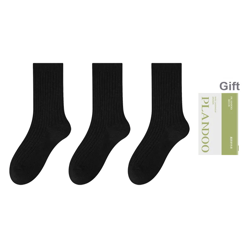PLANDOO Mid Calf Socks Unisex Shopping Bag 3 Pack-10