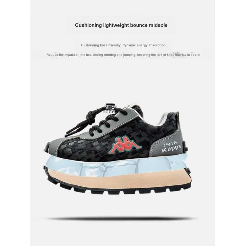 KAPPA KIDS Anti Kick And Abrasion Resistant Low Top Kids Lifestyle Shoes Black Gray Kids'-4