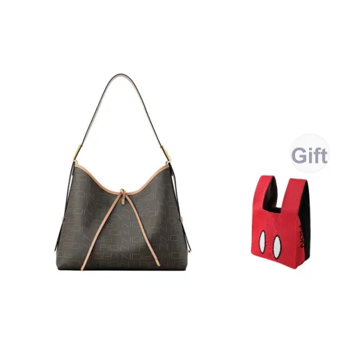 FION Coated Canvas Shoulder Bag Tote Shopping Bag Crossbody Bag Medium Size Women's Multicolor