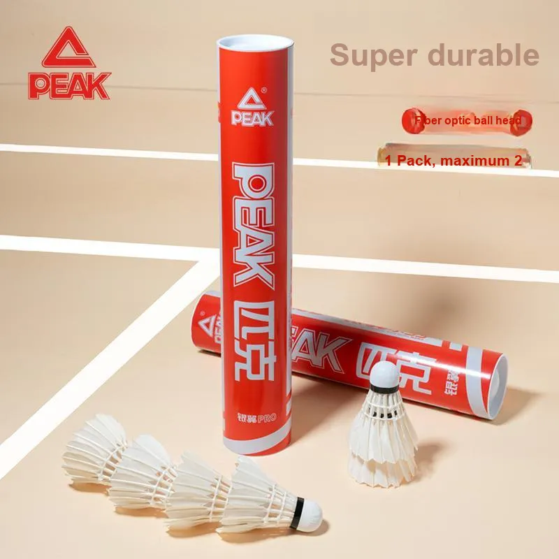PEAK 10 Pack Goose Feather Shuttlecocks-1
