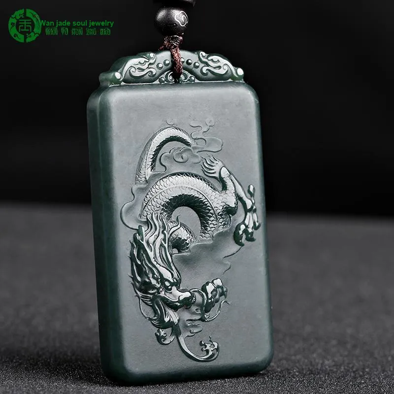 WANYUHUN Hetian Jade Pendants Green Jade Unisex-28