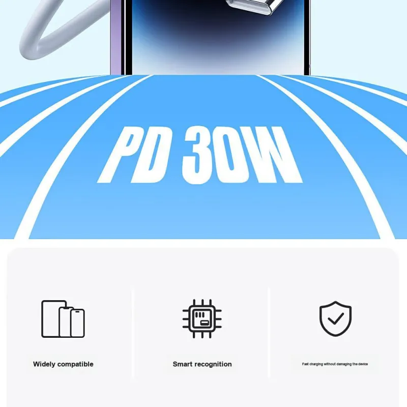 First Guard 1 to 1 Type C To Lightning Compatibility With Apple's Entire Line Of Fast Charging PD 30W Cables-2