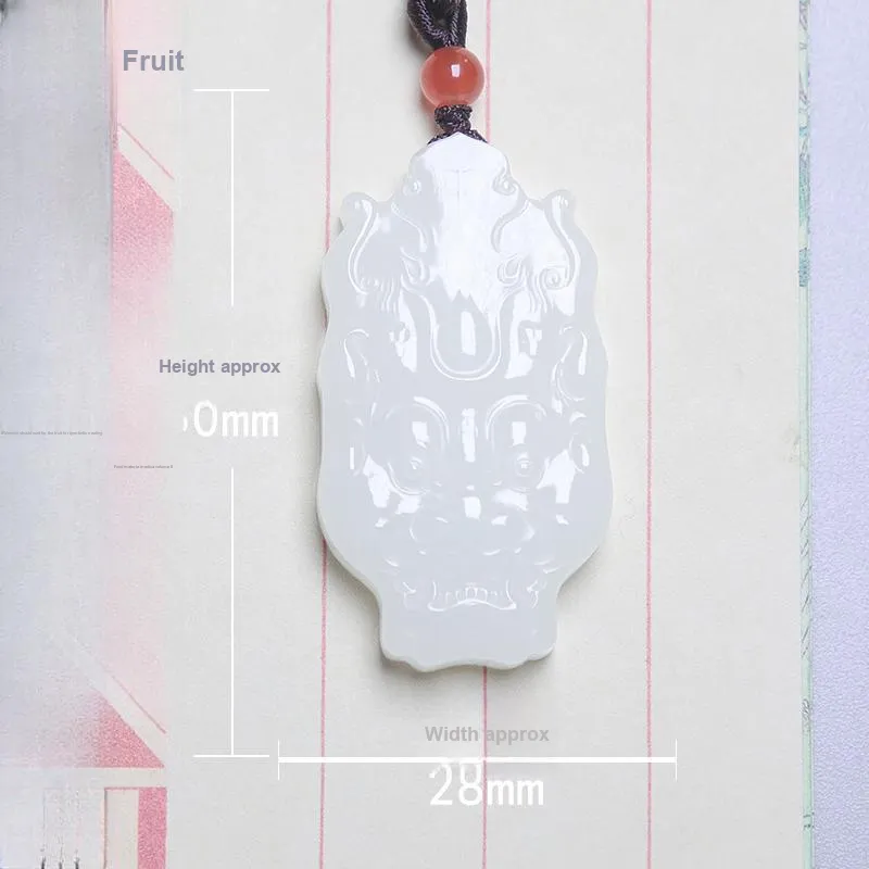 Ingenuity Hetian Jade Necklaces White Jade Unisex-2