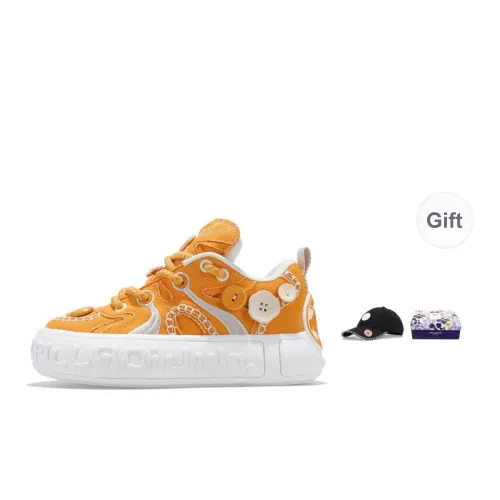Palladium Durable Breathable Low Top Skateboard Shoes Unisex Sunflower Yellow
